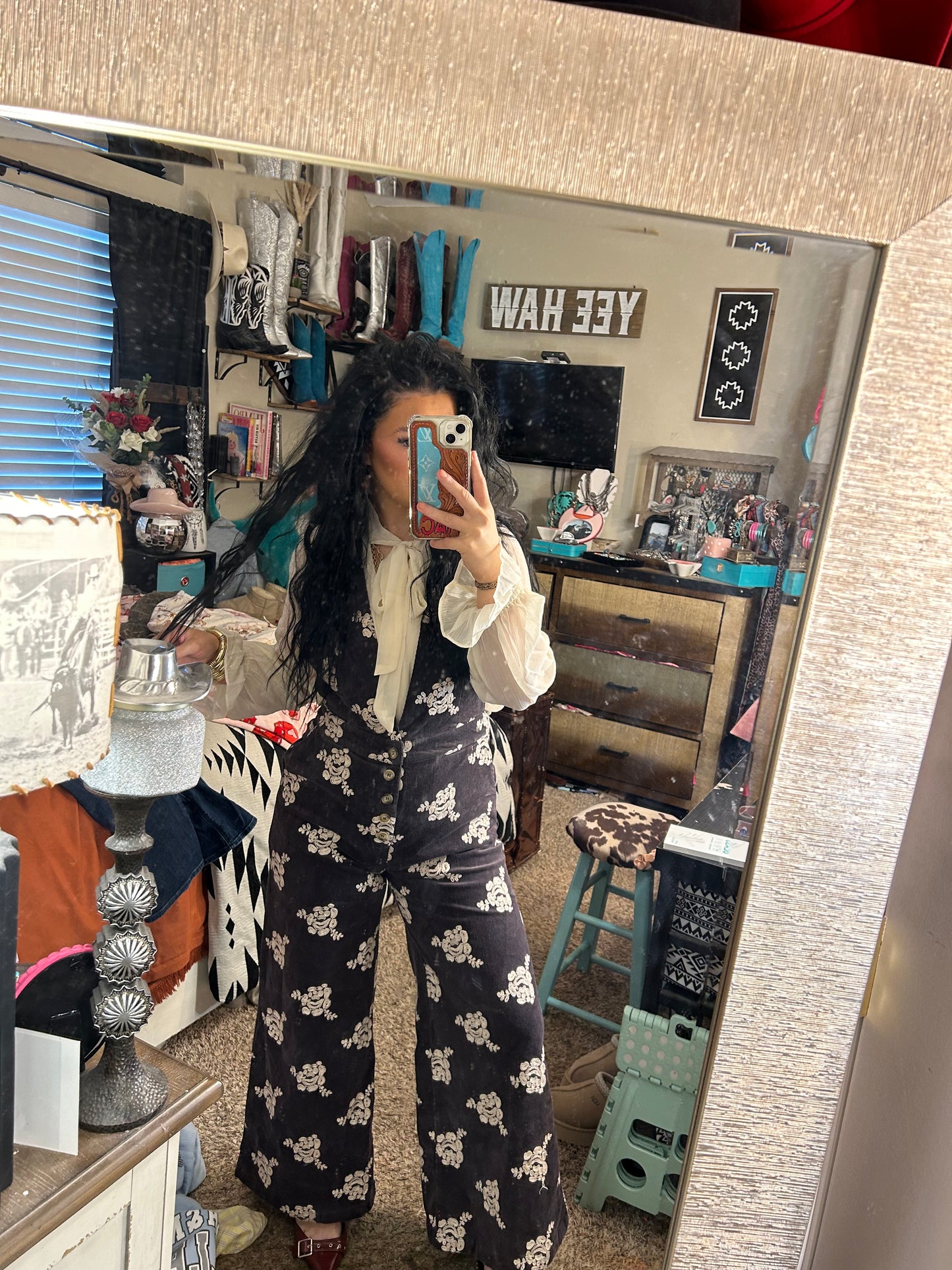 The Embroidered Corduroy Jumpsuit