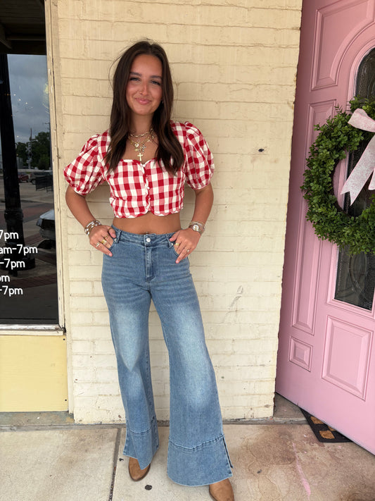 The Miley Gingham Top