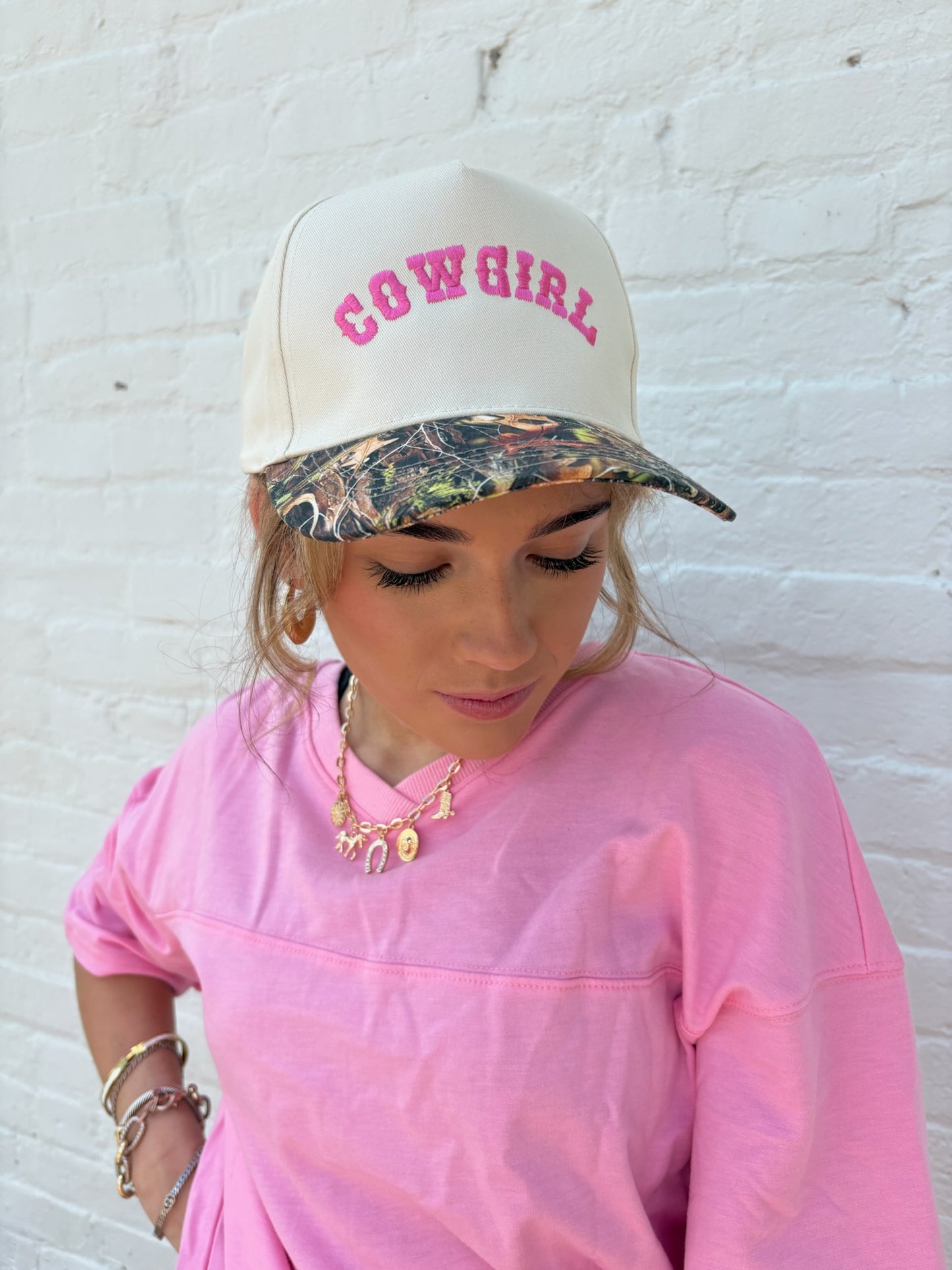 Pink Cowgirl with Camo