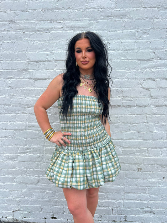 The Patsy Plaid Bubble Dress
