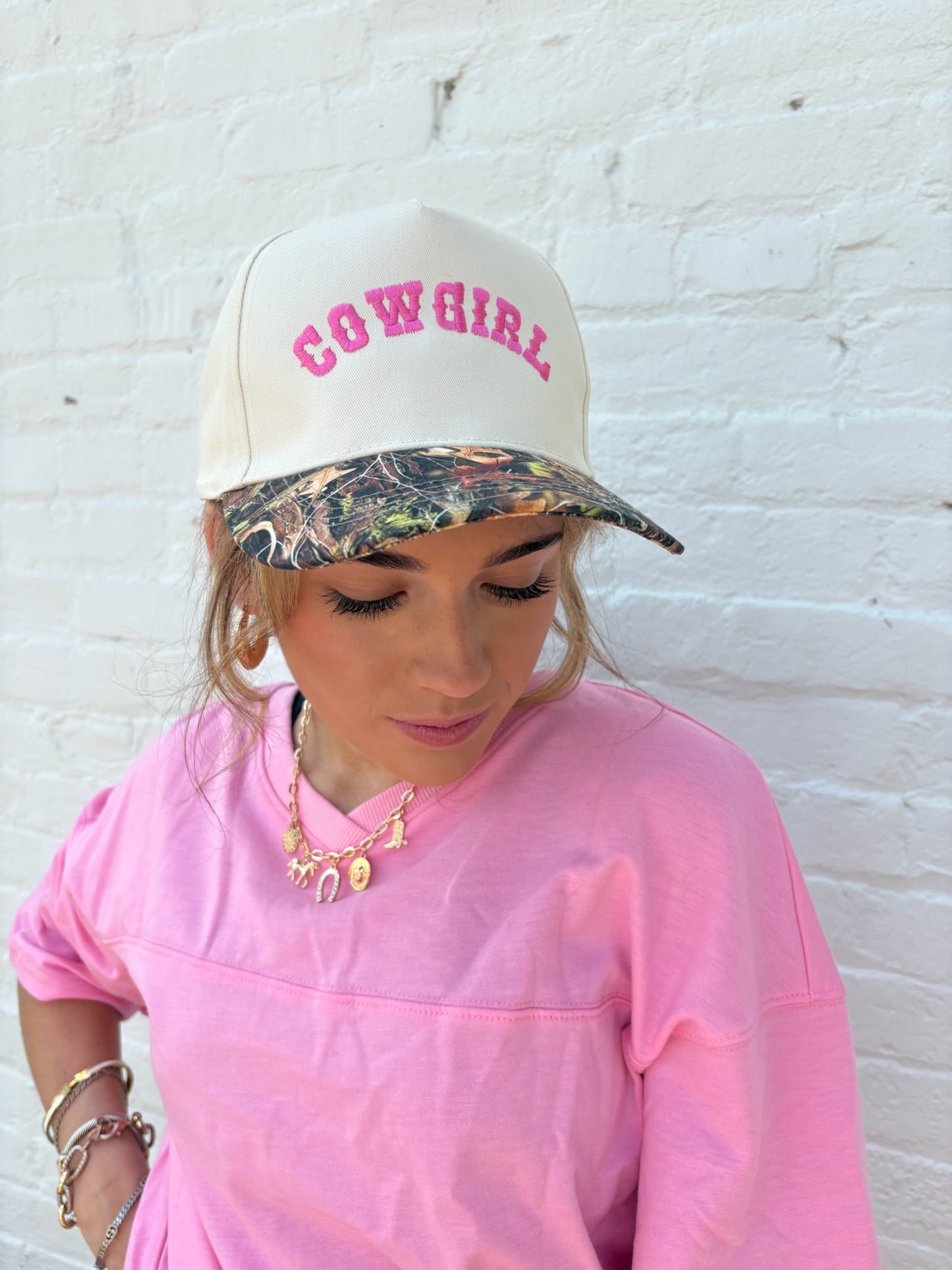 Pink Cowgirl with Camo