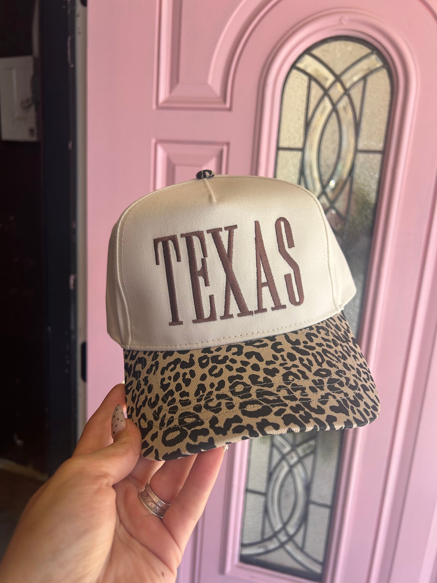 cheetah texas cap - BROWN