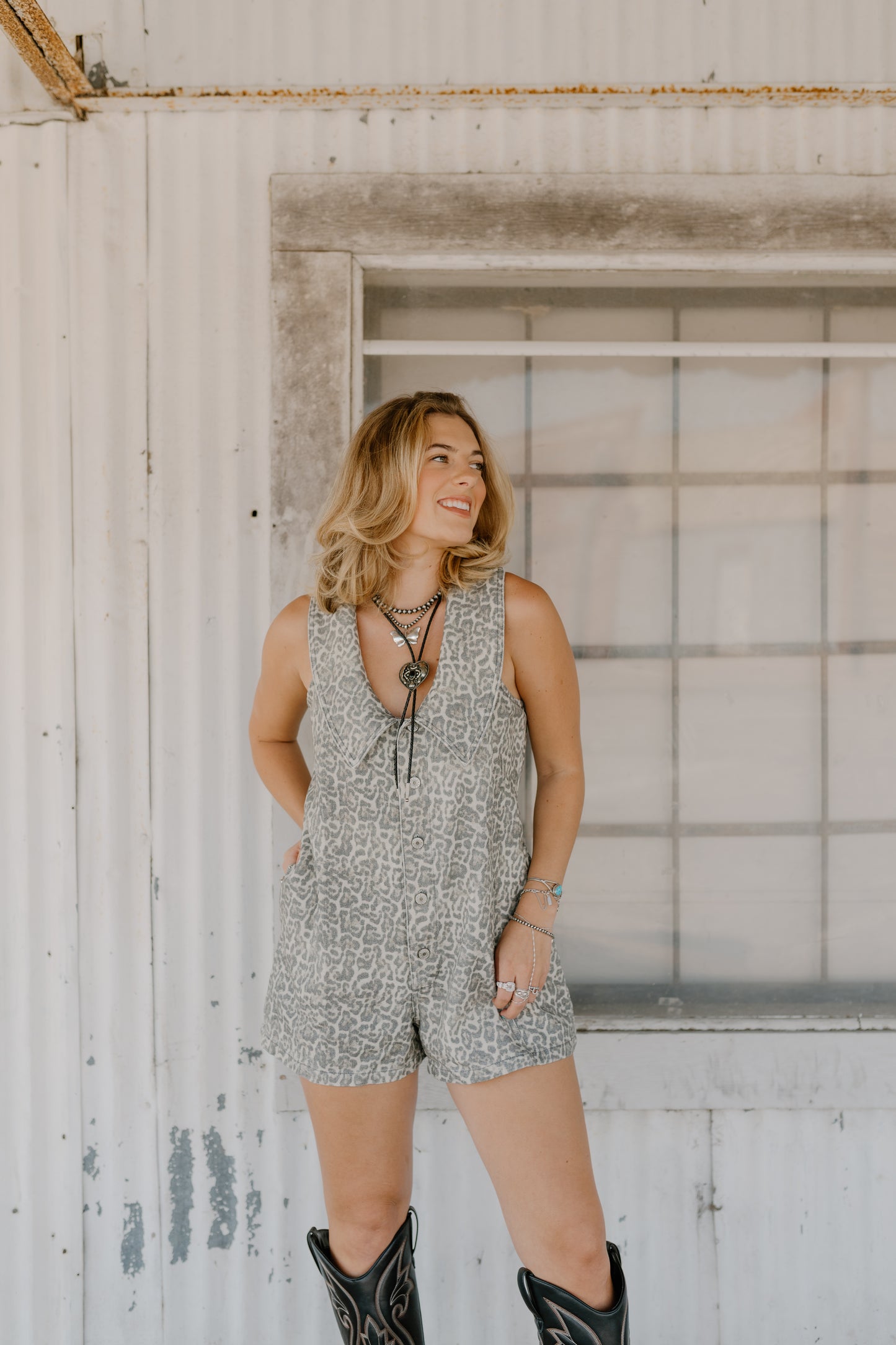 Lasso Me Leopard Romper