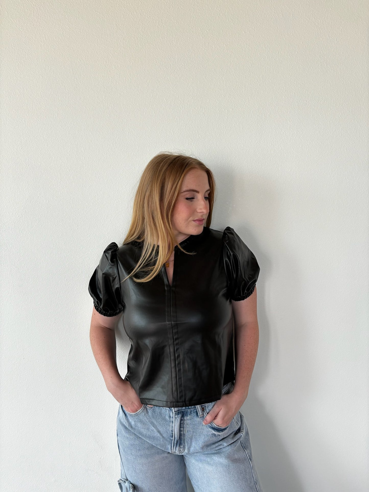 The Heather Leather Top