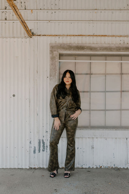 The Flared Leather Pants