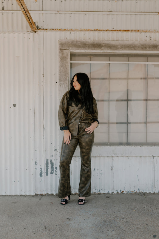 The Salty Leather Button Down