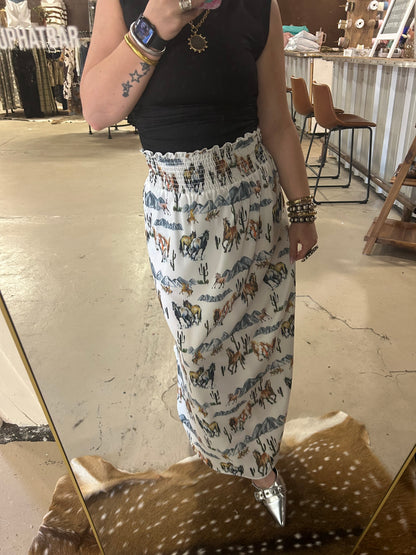 The Cowgirls & Cactus Maxi skirt