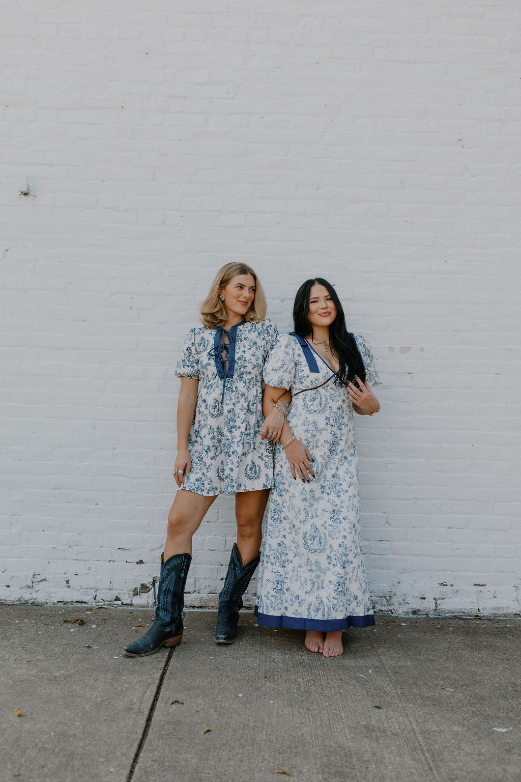 Long Horse Toile Dress