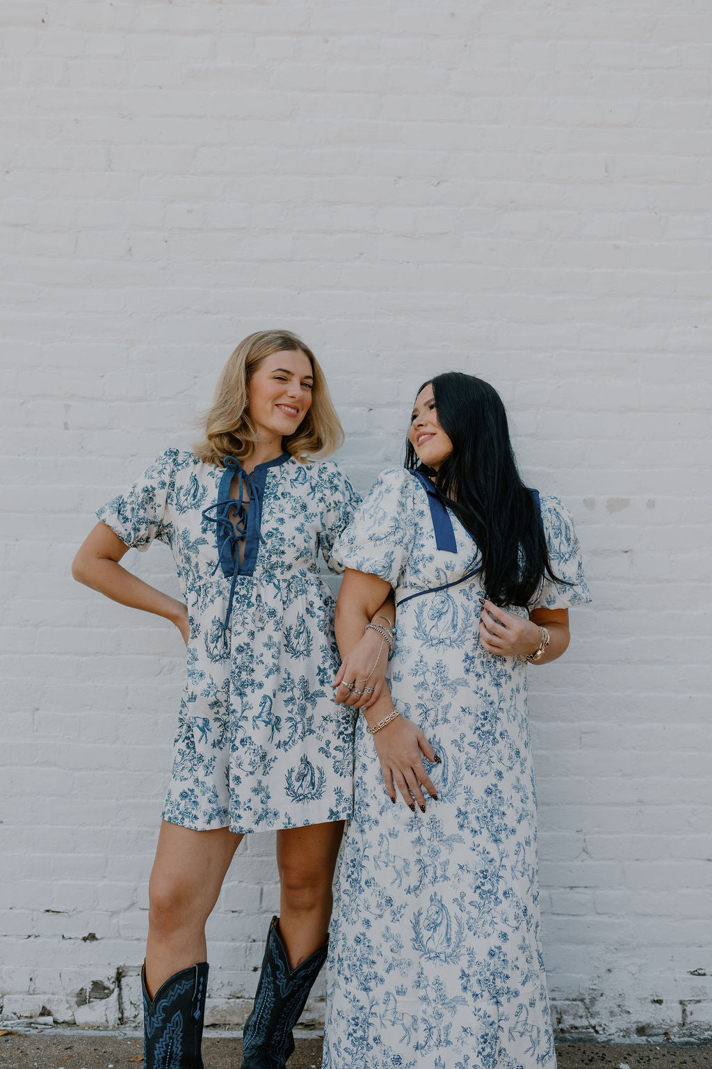 Short Horse Toile Dress