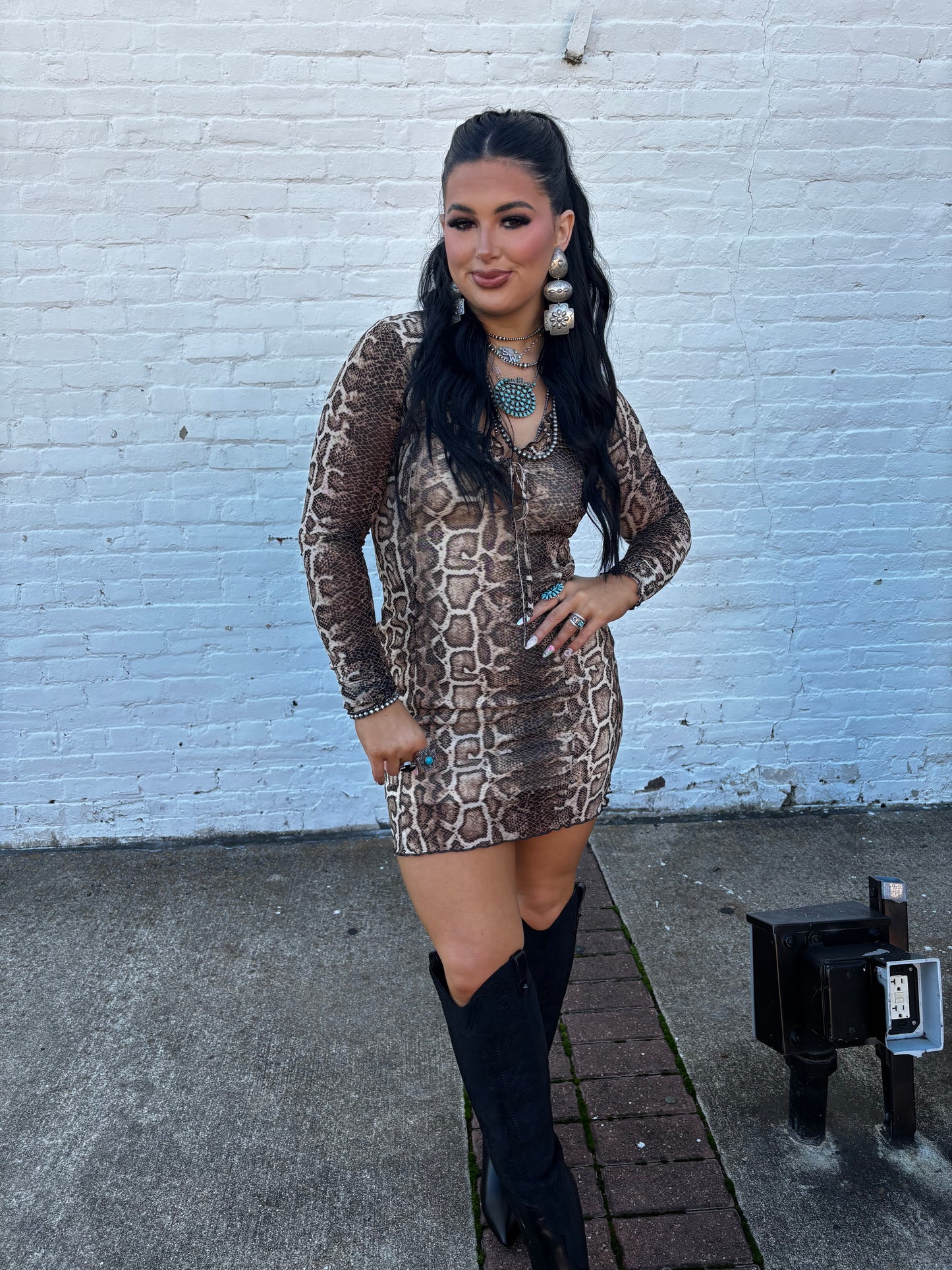 The Shaylee Snake Dress