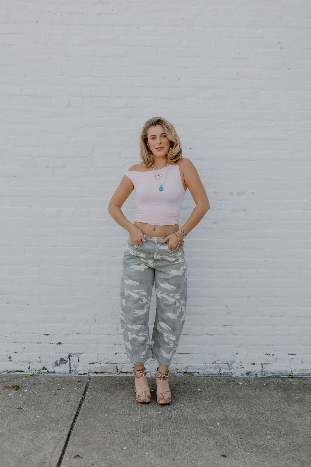 The Pink One Shoulder Top