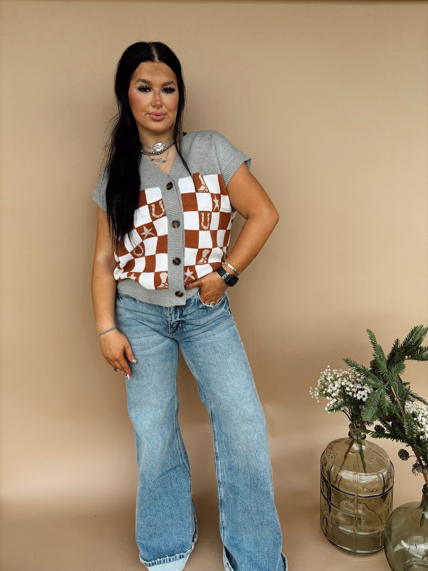 The Checkered Western Vest