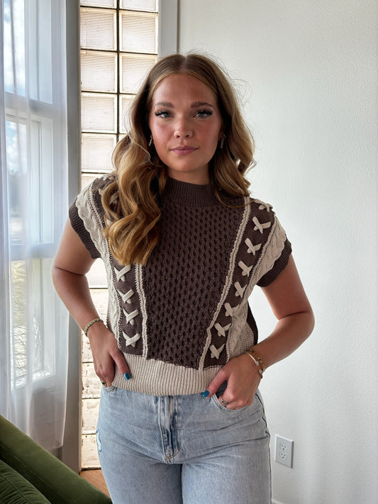 The Cadence Cable Knit Sweater top