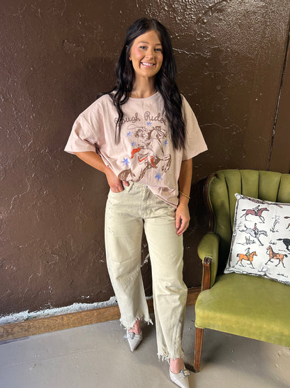 The Tan Barrel Jean