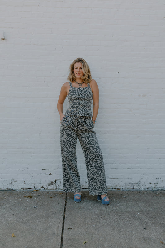 The Zebra Denim Set