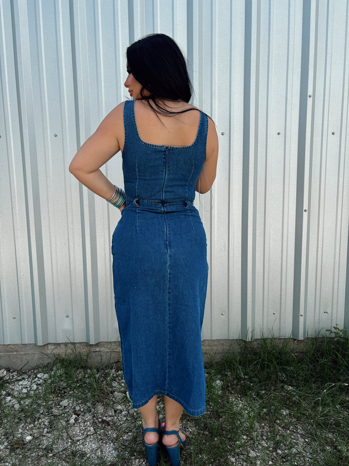 The Classy Cowgirl Denim Dress