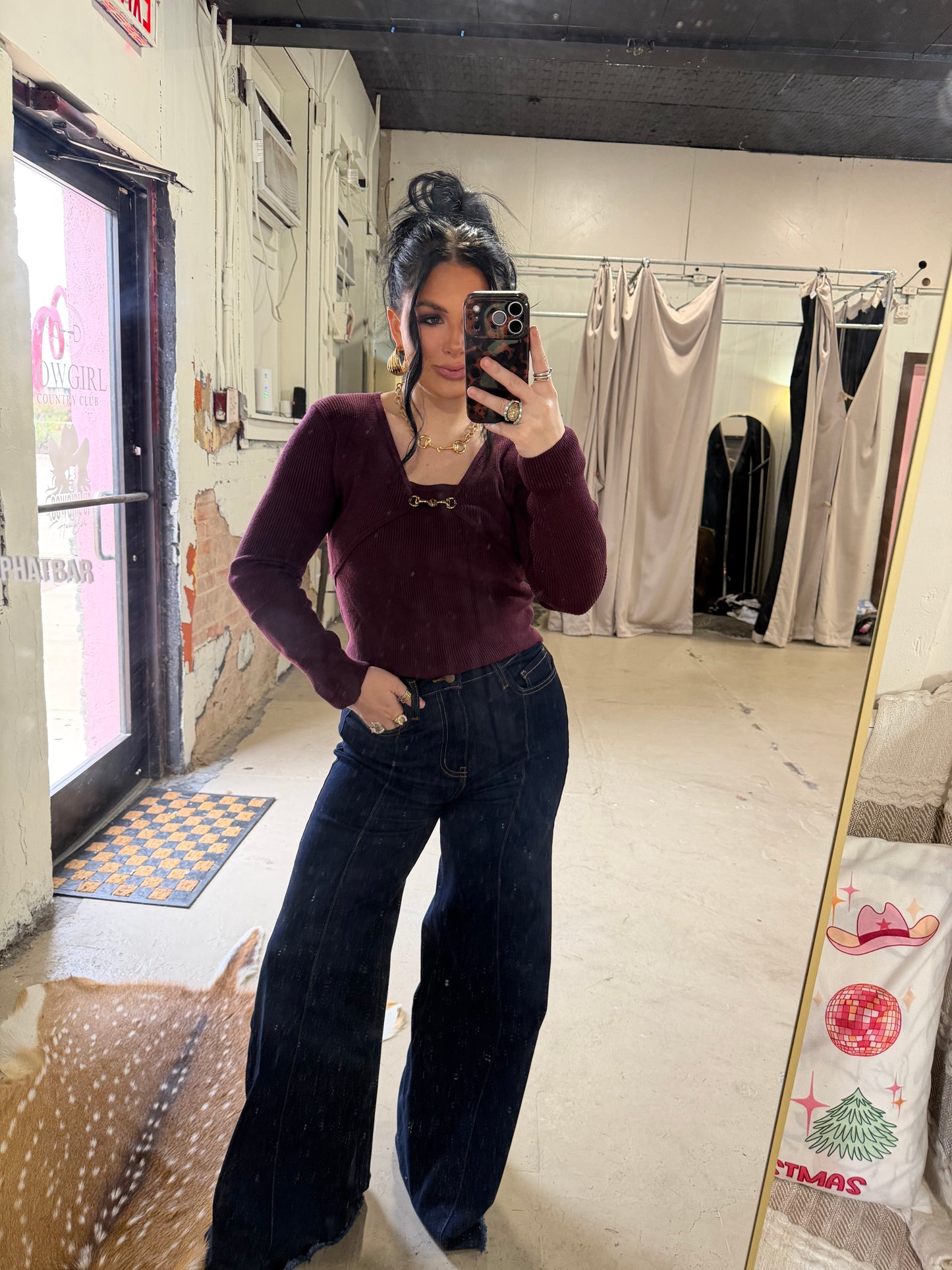 The Burgundy and Bits Top