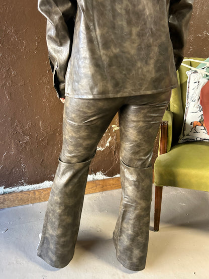 The Flared Leather Pants