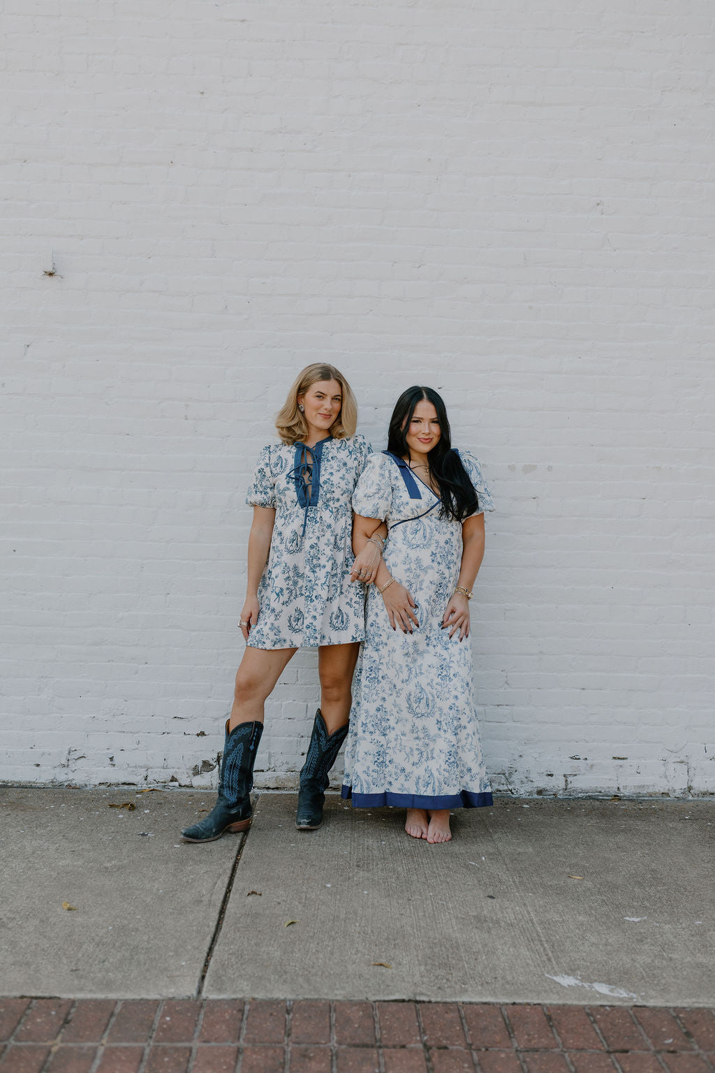 Long Horse Toile Dress