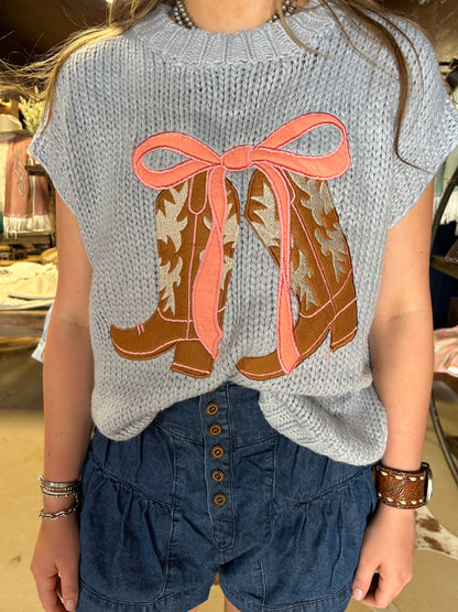 The Ribbons & Rodeo sweater vest