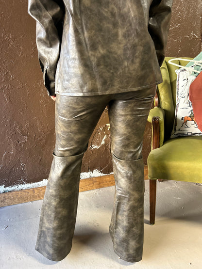 The Flared Leather Pants