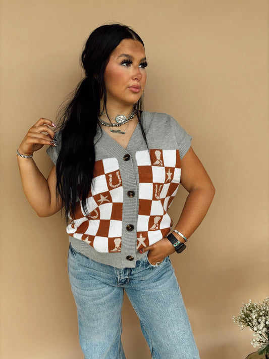 The Checkered Western Vest