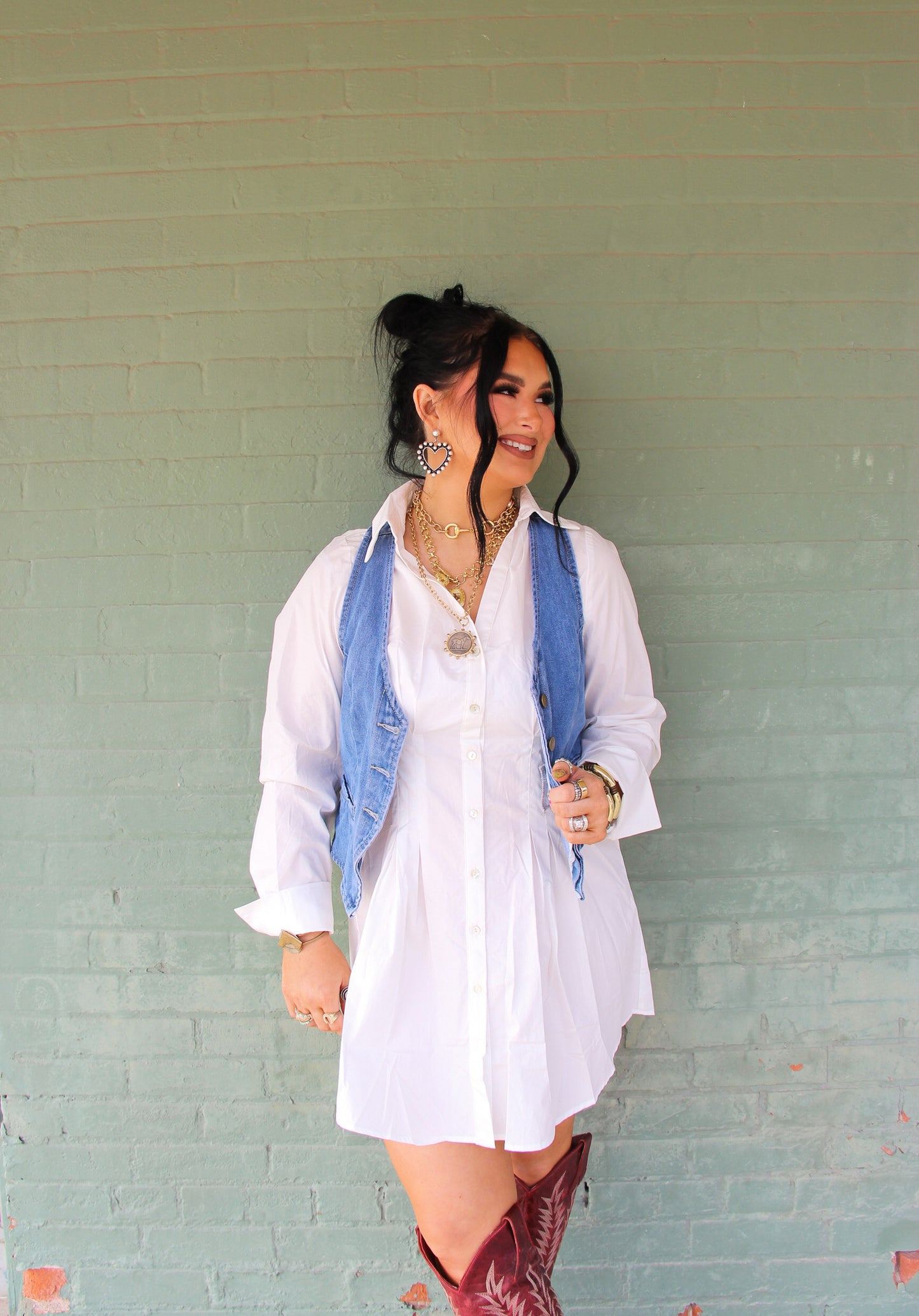 The White Button Down Dress