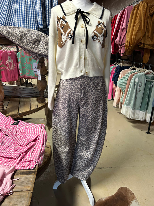 The Leopard Barrell Jeans