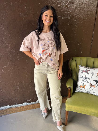 The Tan Barrel Jean