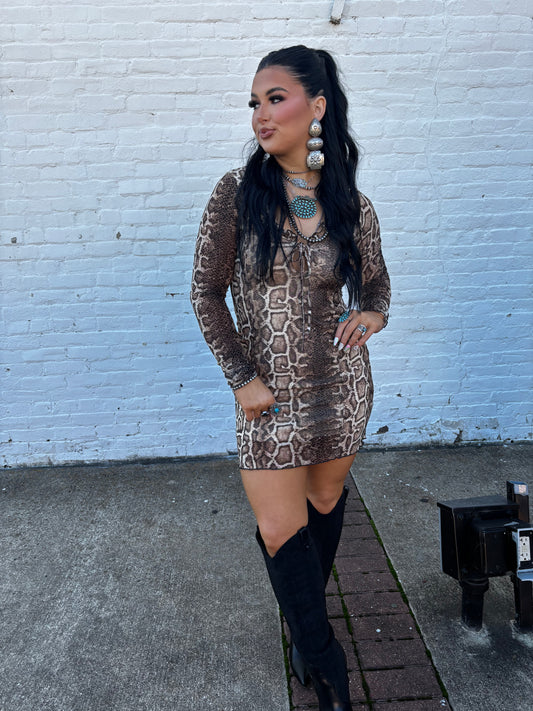 The Shaylee Snake Dress