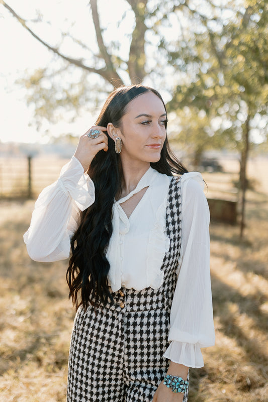 The Prarie Girl Ruffled button down