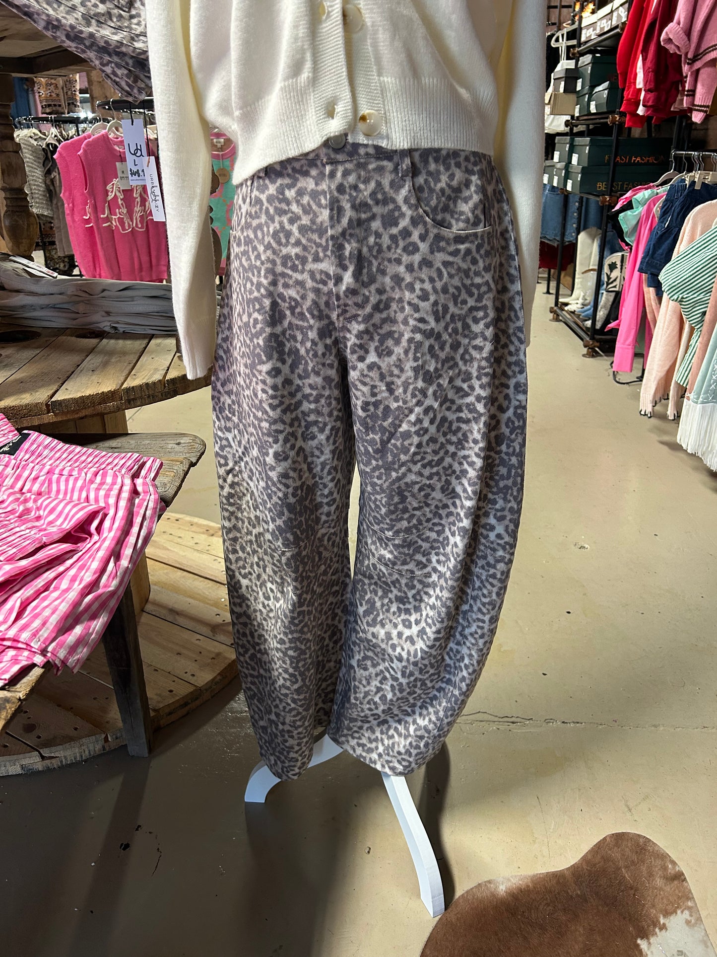 The Leopard Barrell Jeans