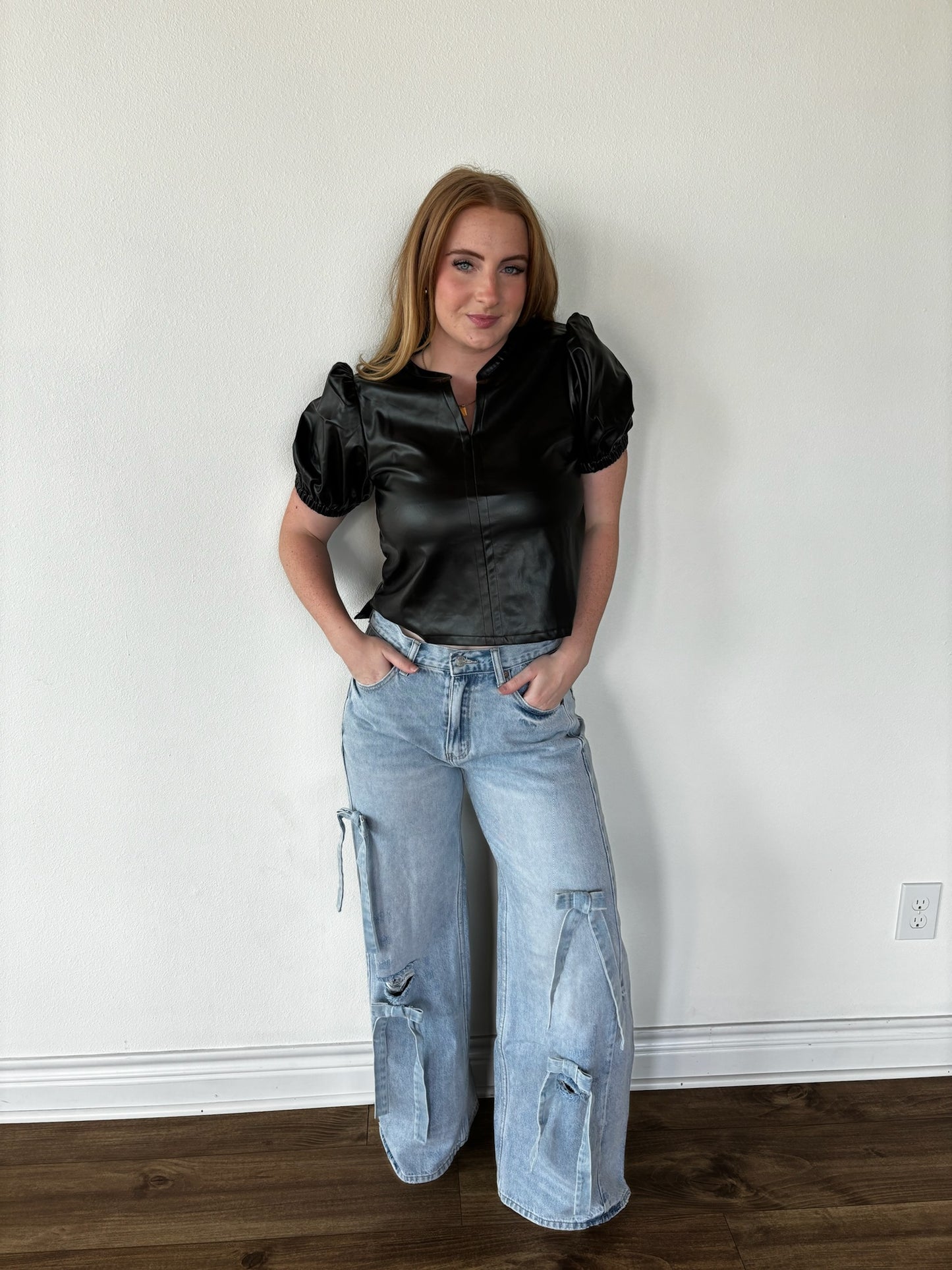 The Heather Leather Top