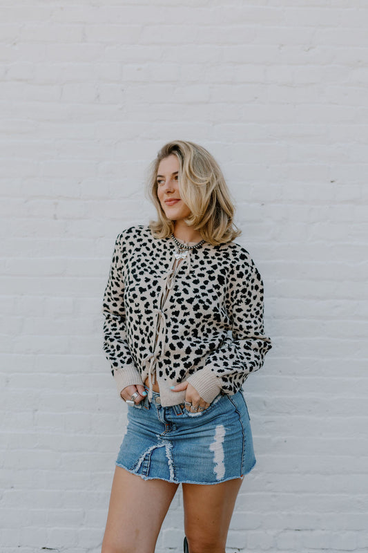 The Cheetah Tie Sweater