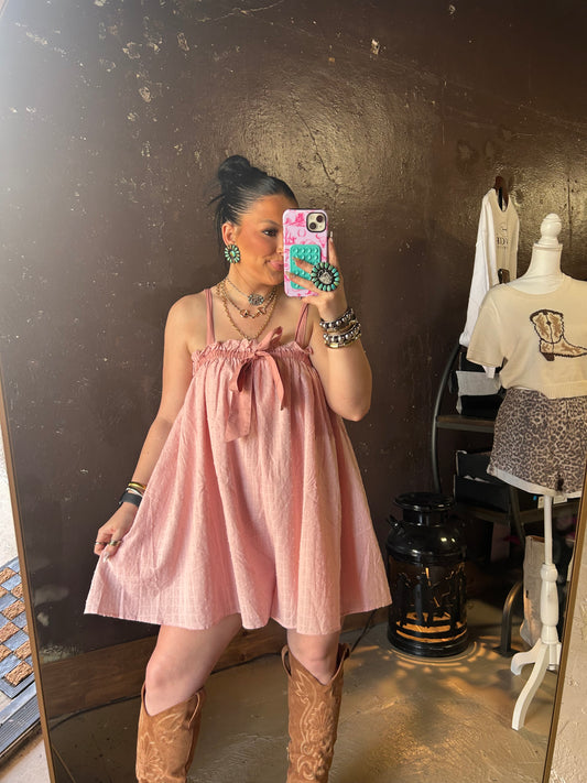 The Babydoll Romper in Pink