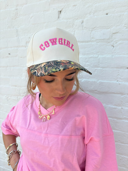 Pink Cowgirl with Camo