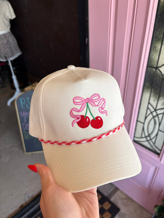 The Cherry Bow Cap