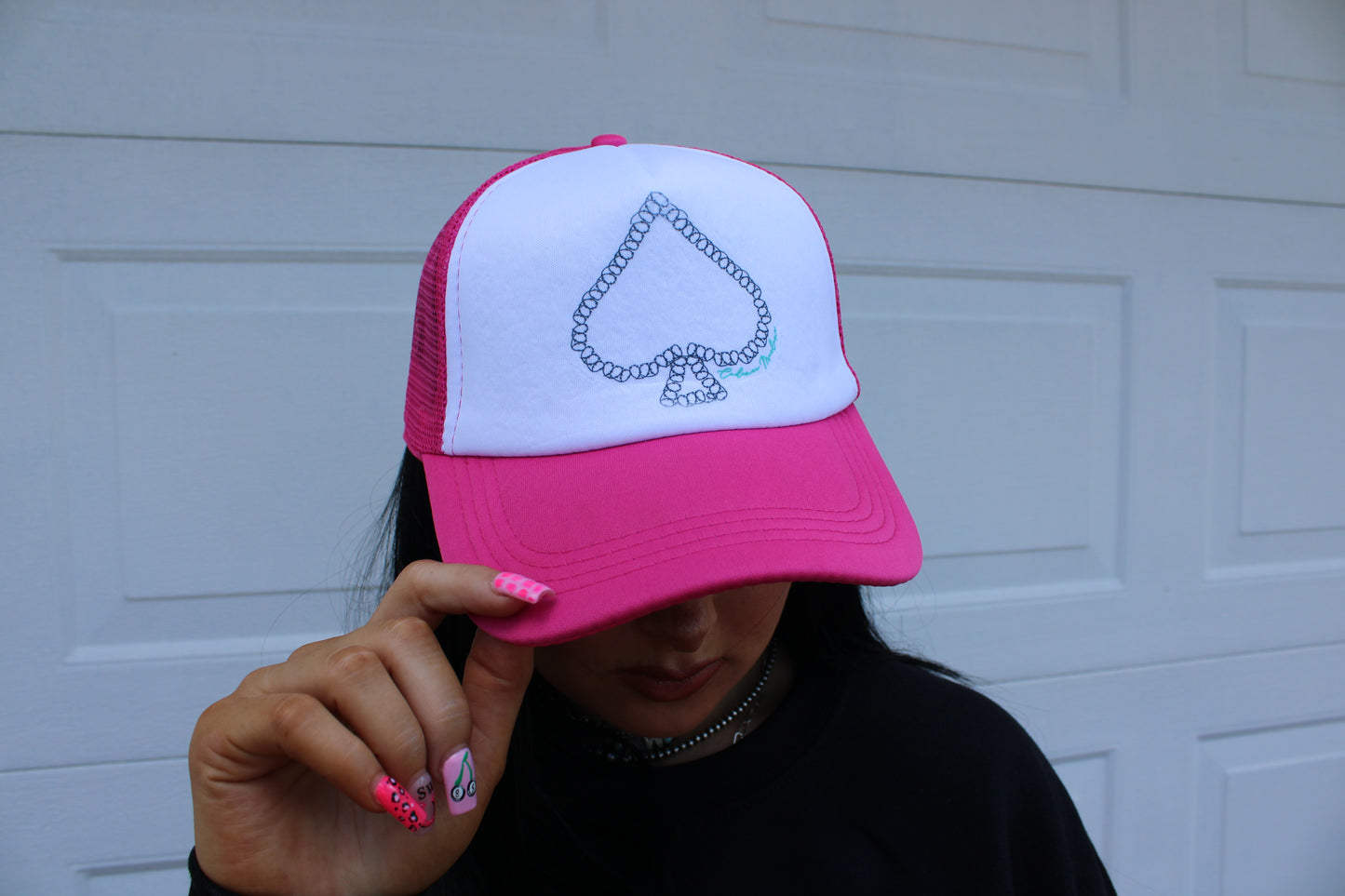 Pink Spade Trucker Cap