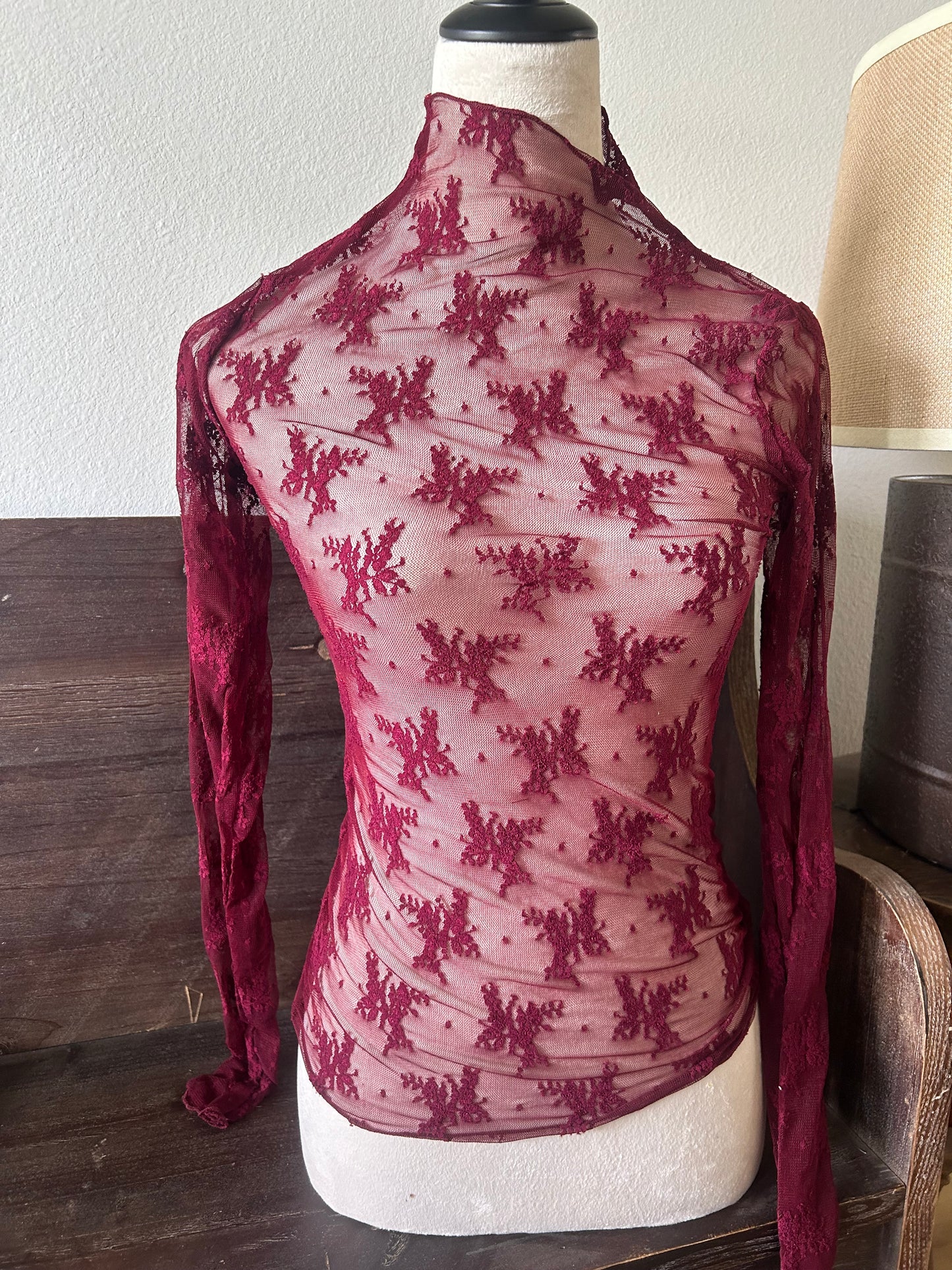 The Lacie Top in Maroon