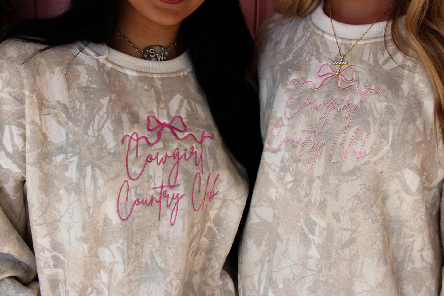 Cowgirl Country Club White/Camo Set (Bow Design)