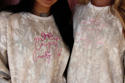 Cowgirl Country Club White/Camo Set (Bow Design)