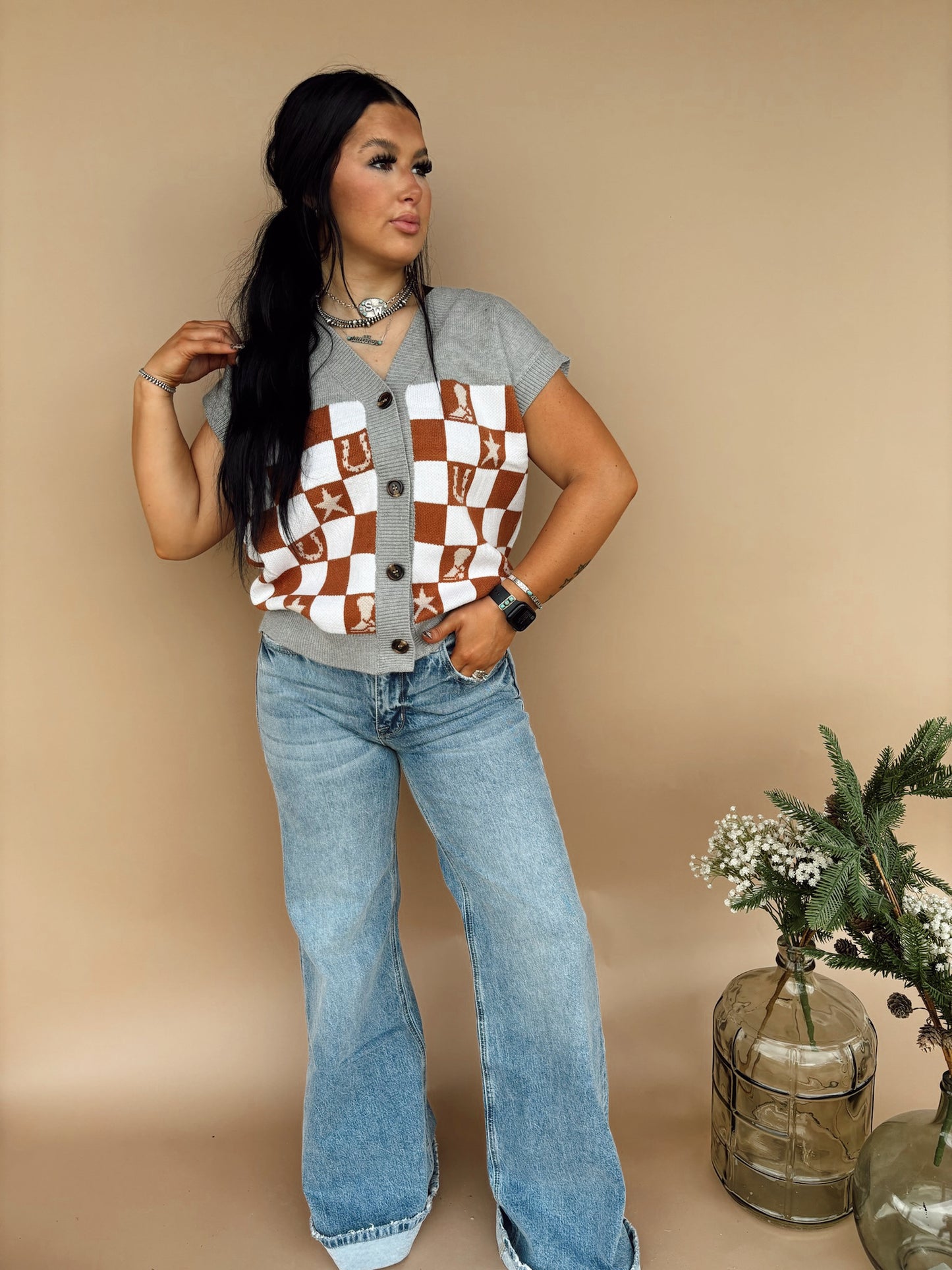 The Checkered Western Vest