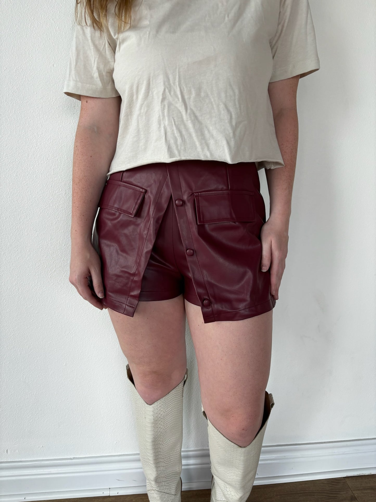 The Maylee Maroon Skort