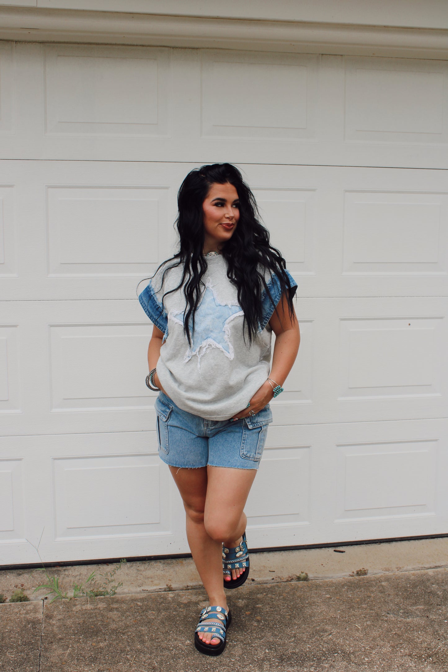 The Dallas Denim Star Top