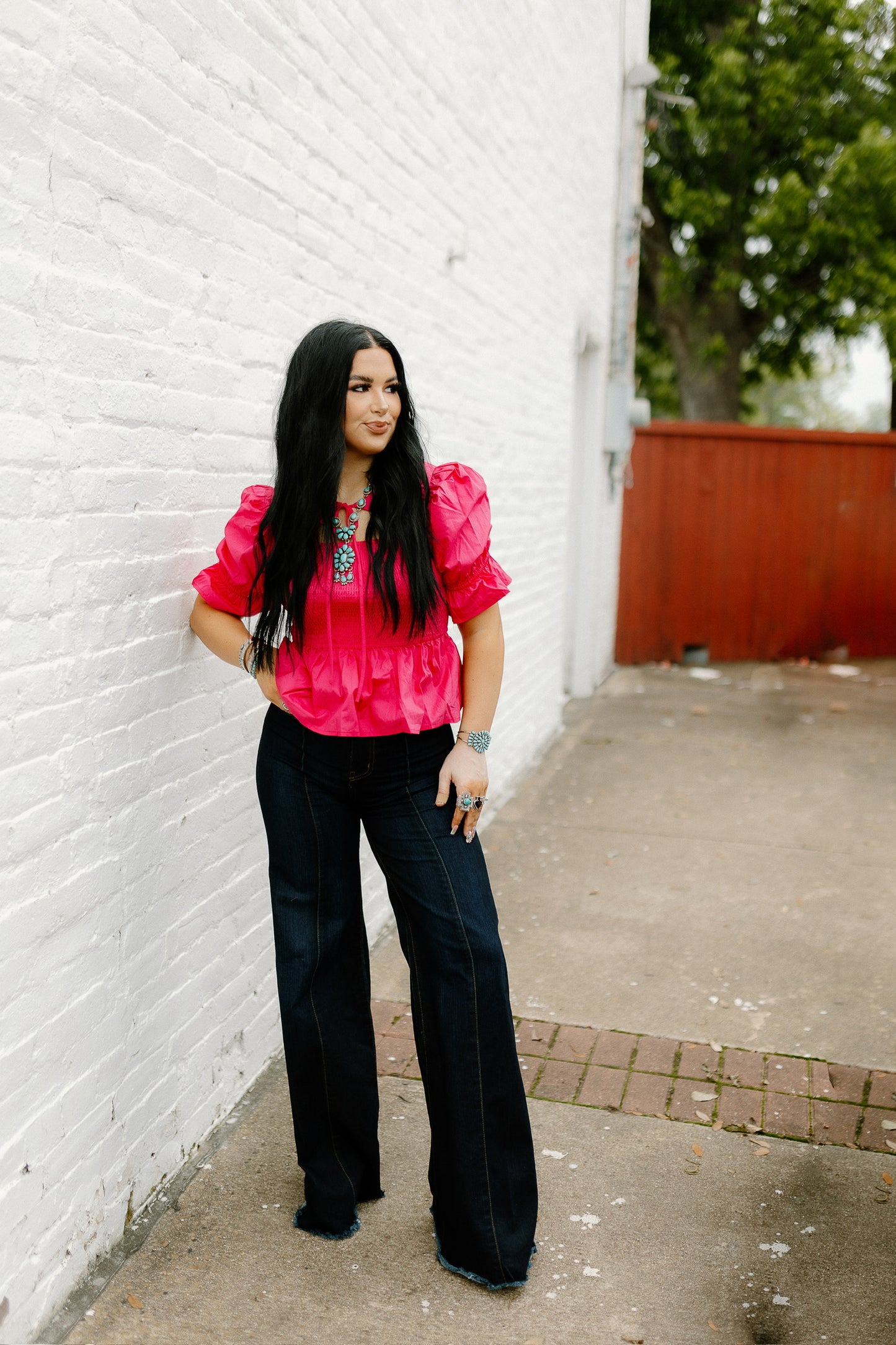 The Maylee Top in Fushia