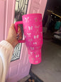 Hot Pink Bow Tumbler