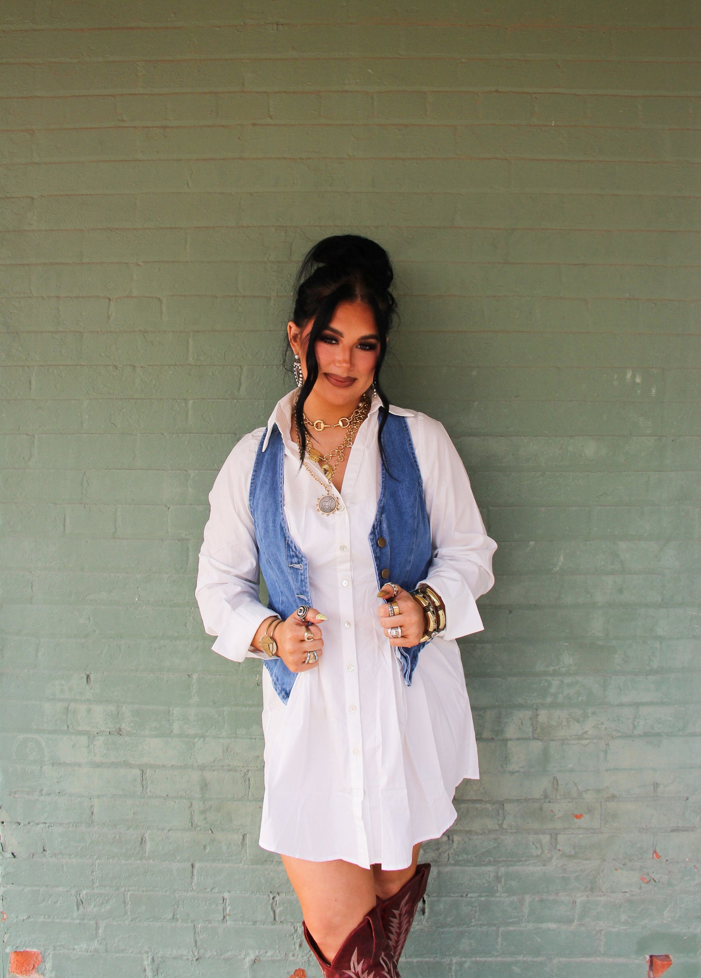 The White Button Down Dress