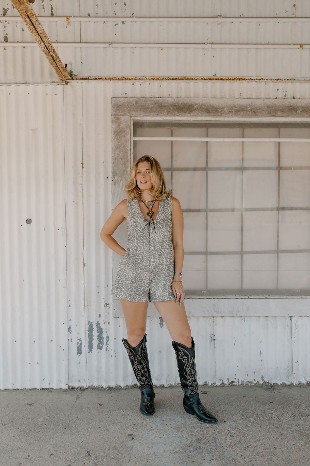 Lasso Me Leopard Romper
