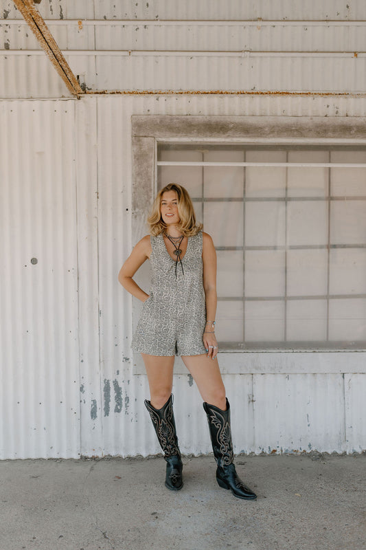 Lasso Me Leopard Romper