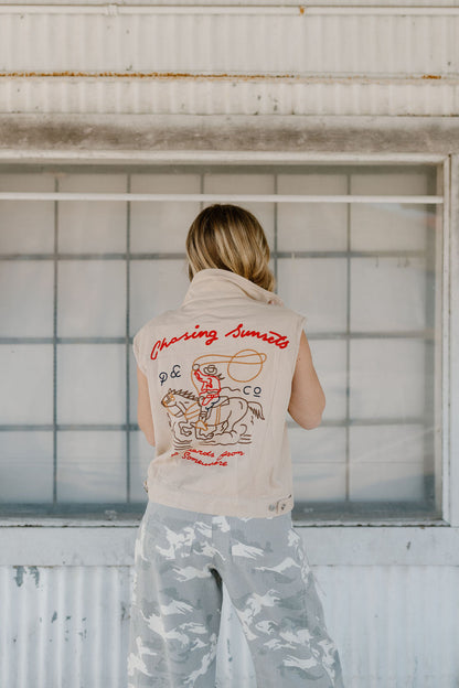 The Chasing Sunsets embroidered vest